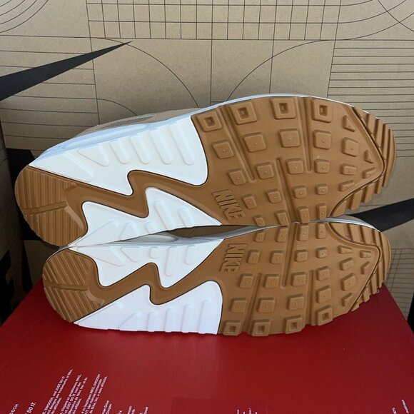 Nike Air Max 90 Premium 'Flax Sail' Wheat HJ3153-200 Men's Size 10 - Picture 5 of 6